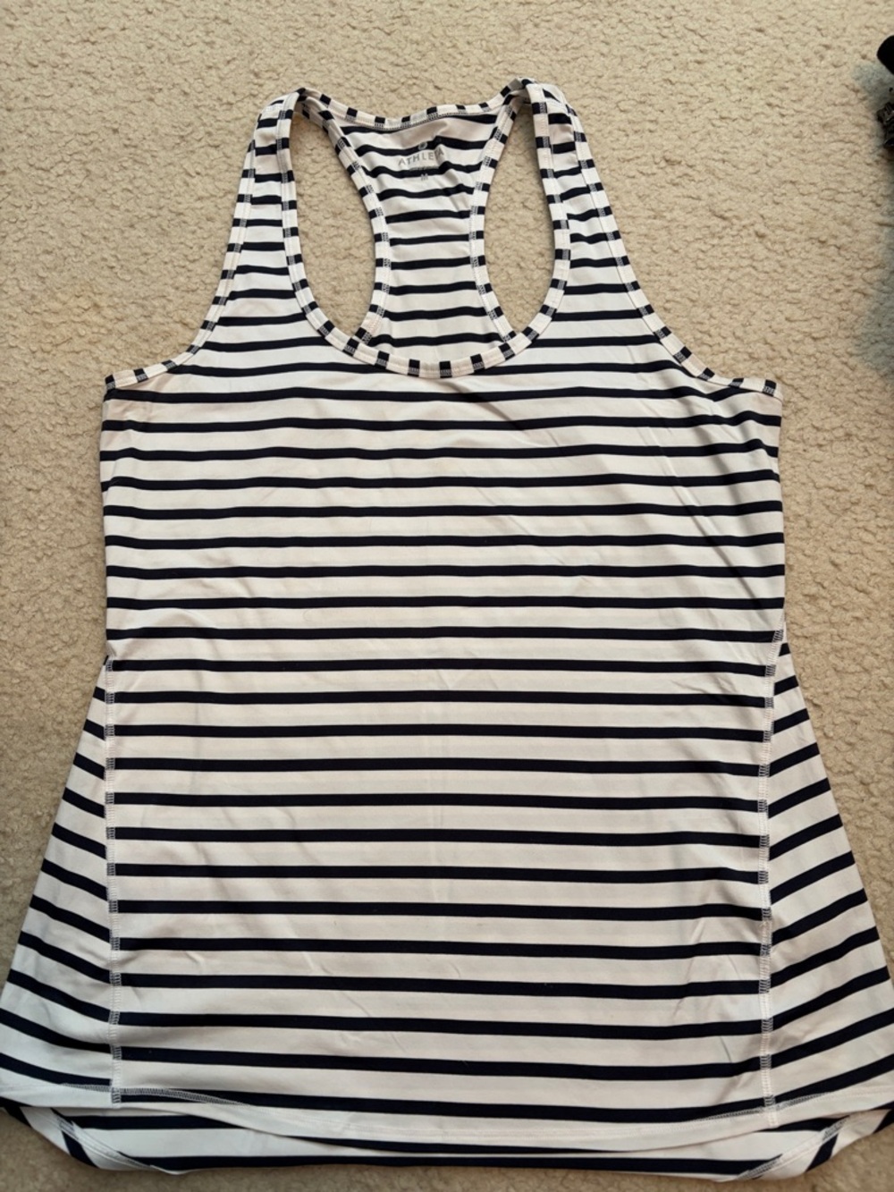Women’s Athleta Striped Racerback Tank Top - Navy & White